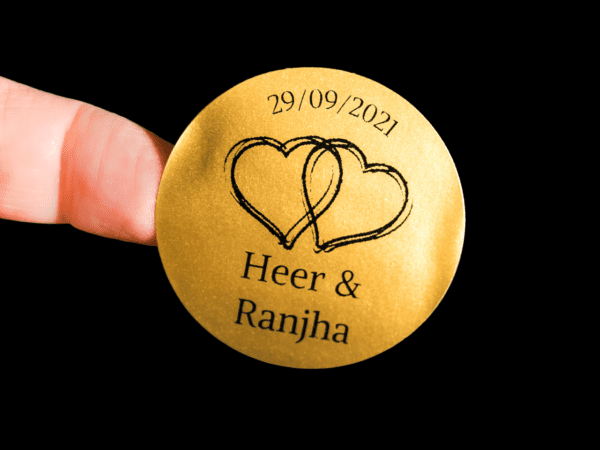 personalised wedding sticker