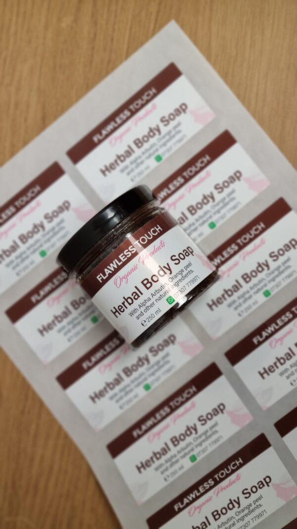 personalised body soap stickers