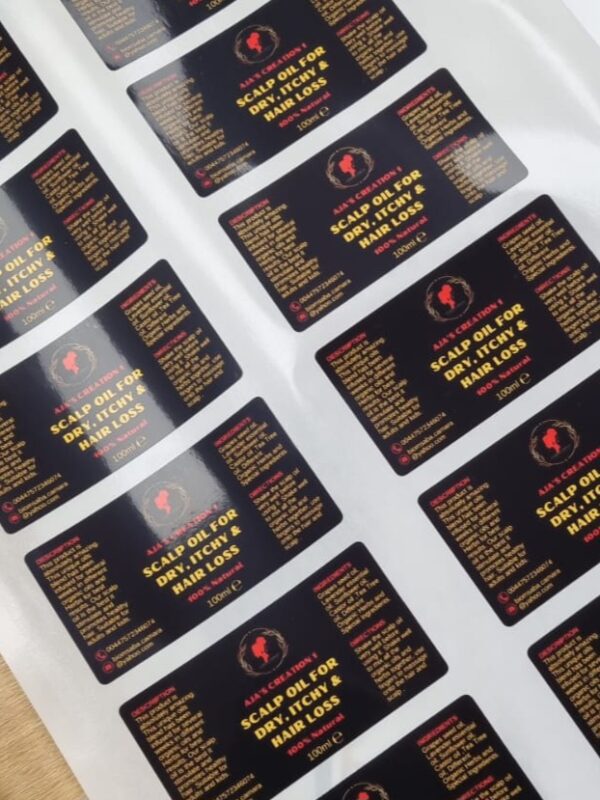 hair loss oil stickers